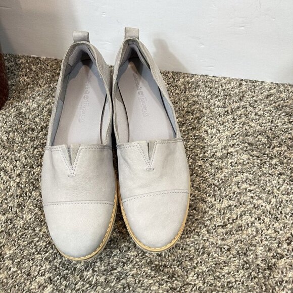 Timberland Women's Emerson Point Leather Platform Loafer Shoe Slip On Gray - Picture 6 of 7